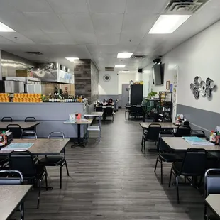 the inside of a restaurant