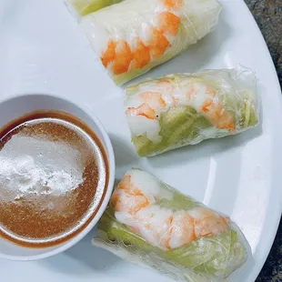 B. Spring Rolls with Shrimp and Pork