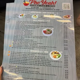 Giant menu