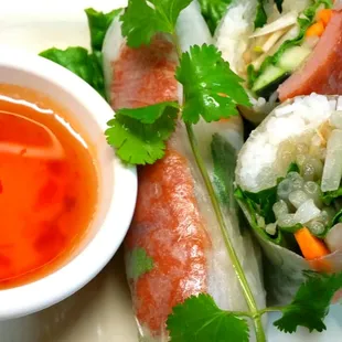 A6. Nem nuong/Pork balls spring rolls!