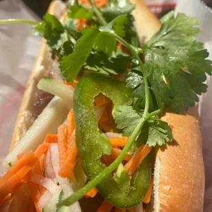 Grilled pork bahn mi