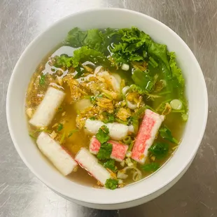 Seafood Egg Noodle Soup