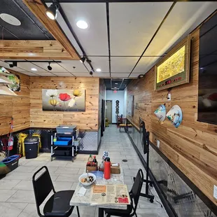 interior, sushi and sashimi