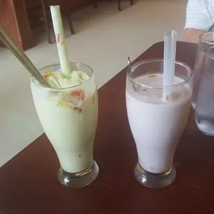 Avocado and taro bubble tea
