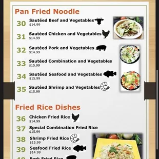 Updated menu