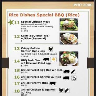Updated menu