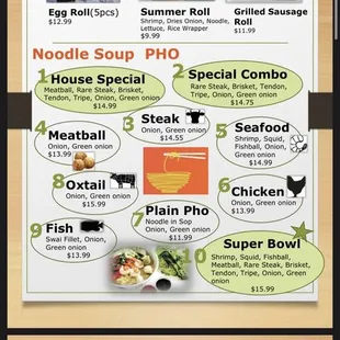 Updated menu
