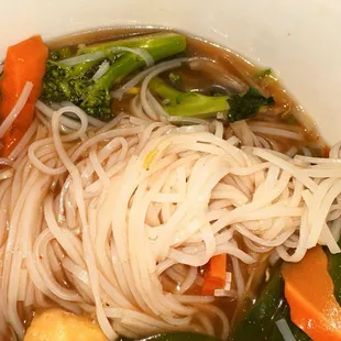 Green larvae veggie pho