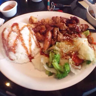 Teriyaki Chicken and Shrimp Combo