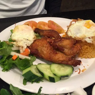 Com Ga Xoi Mo Five Spice Chicken with Yellow Rice