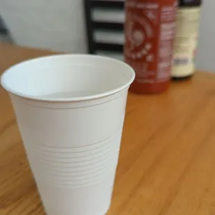 Still sitting with my cup of water after 10 minutes.