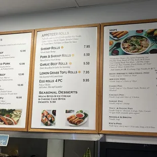 Appetizer, sandwiches, Pho Menu