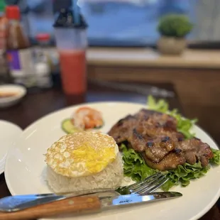 a plate of food on a table