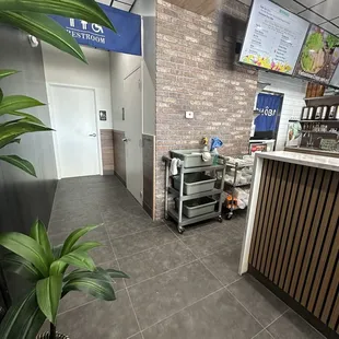 the inside of a restaurant
