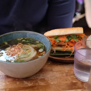 Grilled Lemongrass Chicken Pho and bahn mi