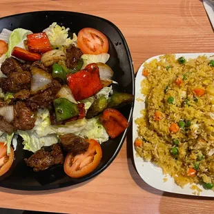 Steak with fry-rice
