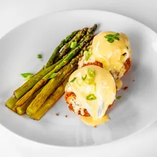 Crab cakes bene and the shrimp and grits are unreal. Great place for brunch. Check in with the Yelp app for getting a spot!