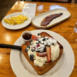 Deep Fried French Toast with mixed berries