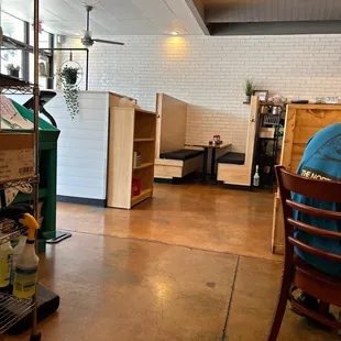 the inside of a restaurant