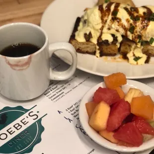 -Brisket Benny- -Side Fruit- -Coffee Drip-