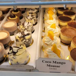 a variety of desserts