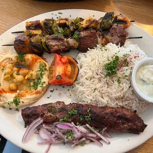 Really the only tasty thing was the lamb kabob and the rice