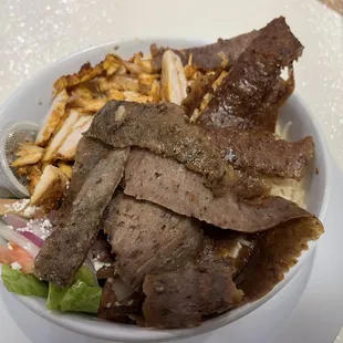 Combination  Gyro &amp; Chicken Shawarma