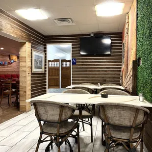 tables and chairs