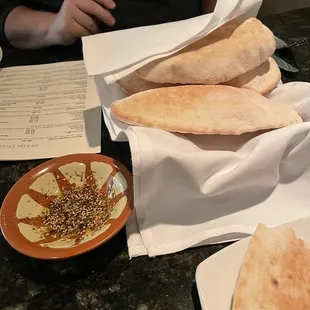 Pita and oil