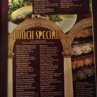 Great lunch plates as well
