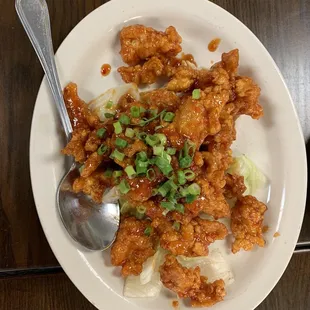 a plate of food on a table