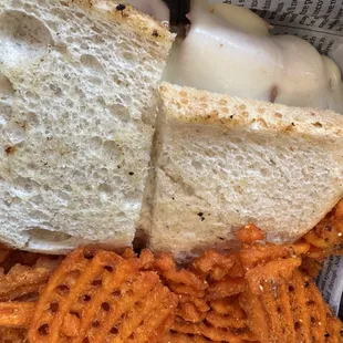 Cuban with sweet potato fries