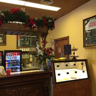 the counter and menu