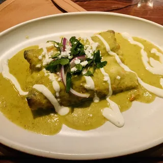 Hatch Chile Chicken Enchiladas