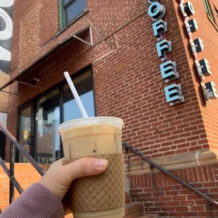 Iced coconut latte with oat milk. Would drink 2 daily from today until the day I die. Would give up all coffee drinks and only drink this