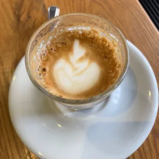 Cortado coffee (espresso and steamed coffee)