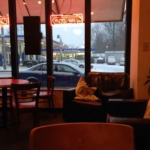 Cozy view of the snow