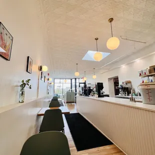 the interior of a coffee shop