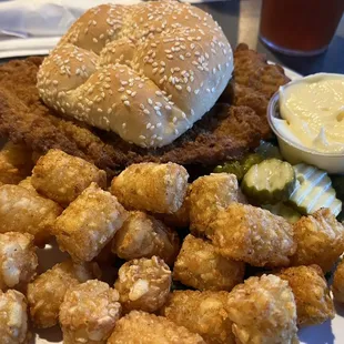 Pork tenderloin and tots