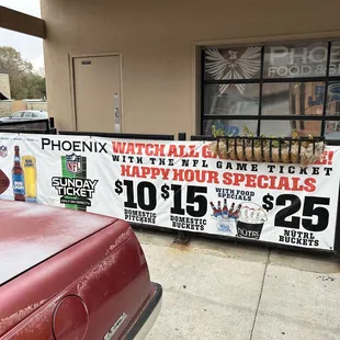 a car parked in front of a store