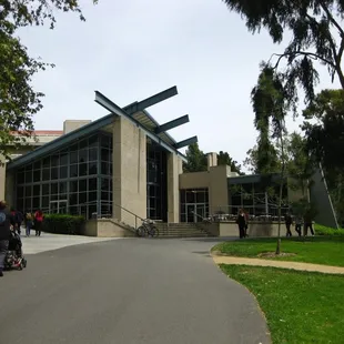 the entrance to the school