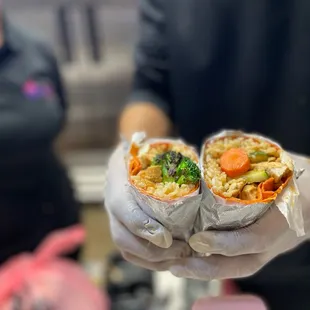 Chicken hibachi burrito