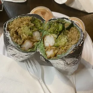 Shrimp burrito