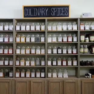 a display of spices