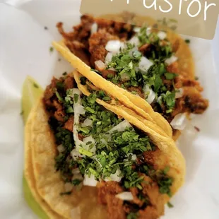 two tacos on a plate