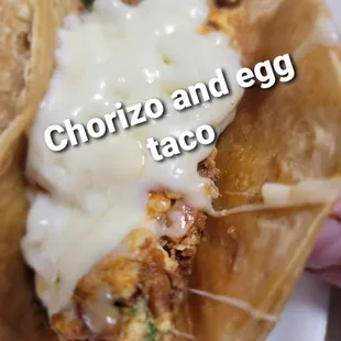 Delicious breakfast taco served all day!