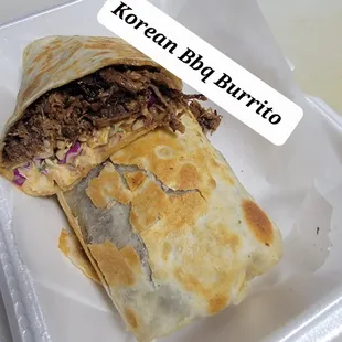 This Korean bbq burrito is delicious!!