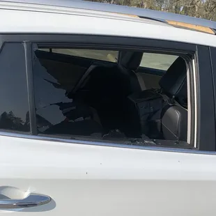 A broken window