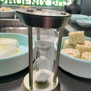 6 minute hourglass  for cooking coconut chicken