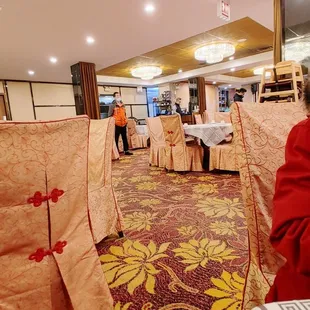 a woman sitting at a table